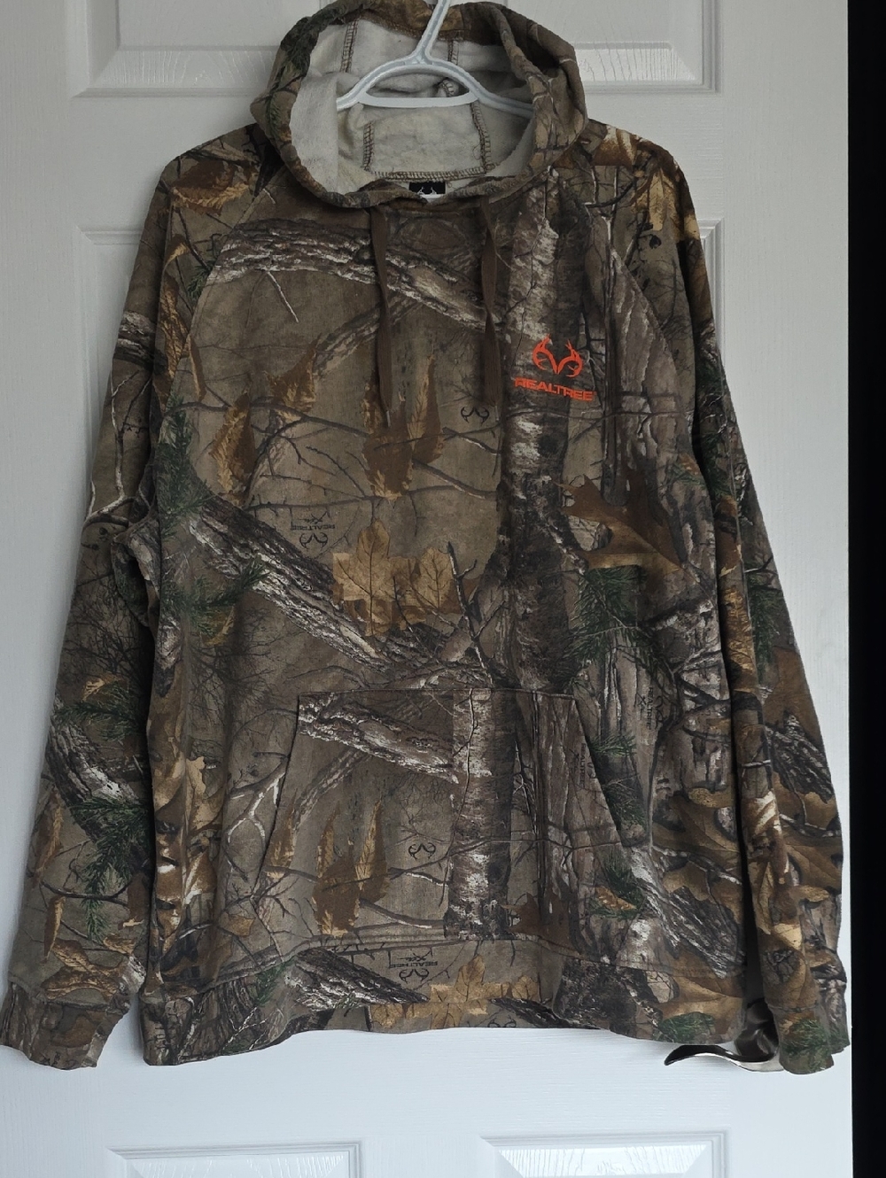 Realtree Camo Pullover Hoodie with Orange Logo